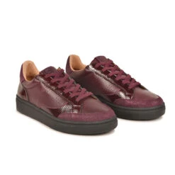 Pataugas BASALT/SV F4H BORDEAUX -Pataugas Chaussure 628220 BASKET FEMME BASALT SV F4H BORDEAUX 4
